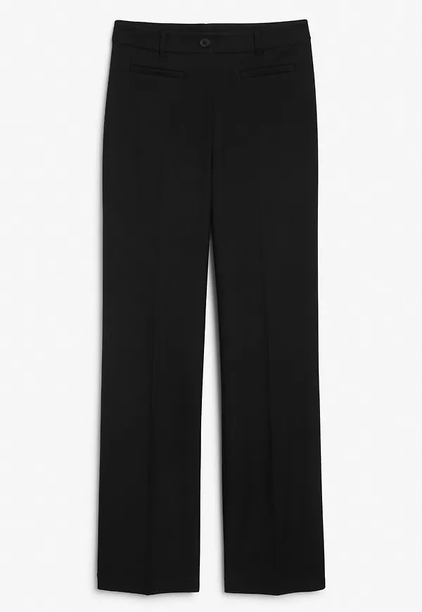 Tailored high waist trousers - Black