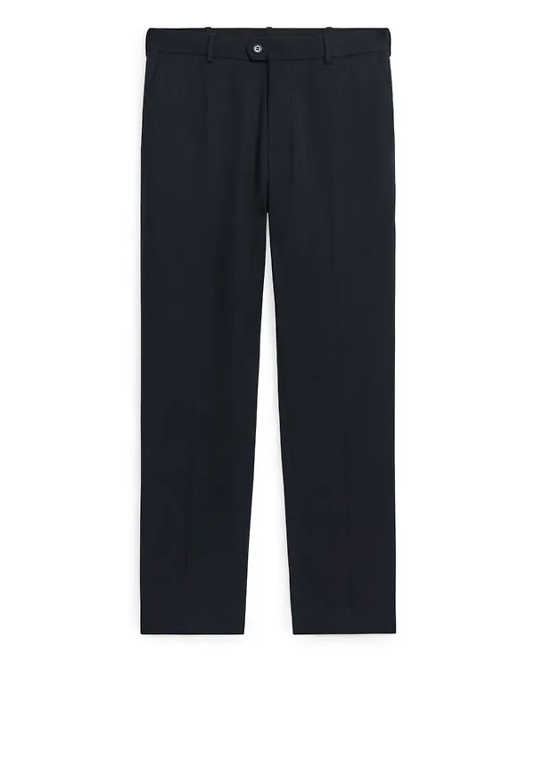Tailored Straight-Fit Trousers - Blue