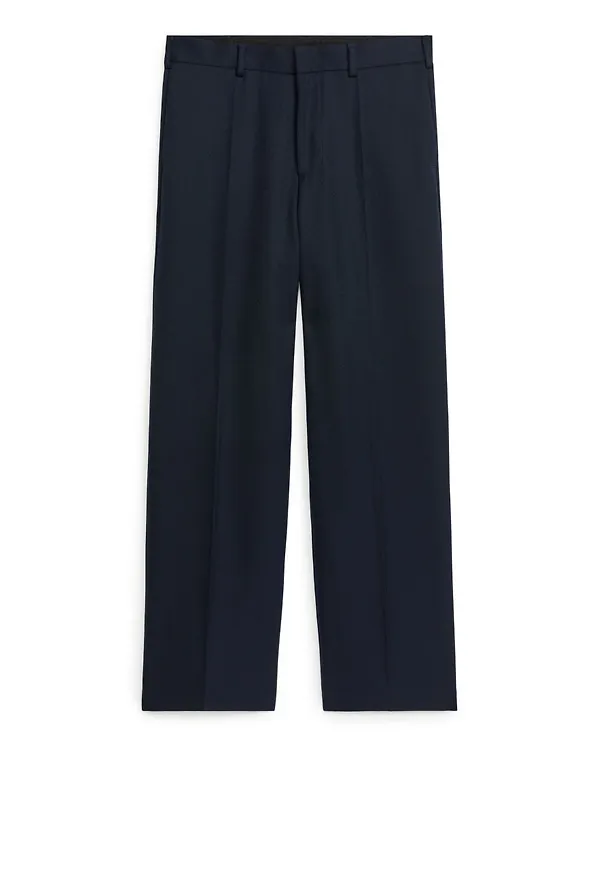 Tailored Wide-Fit Trousers - Blue