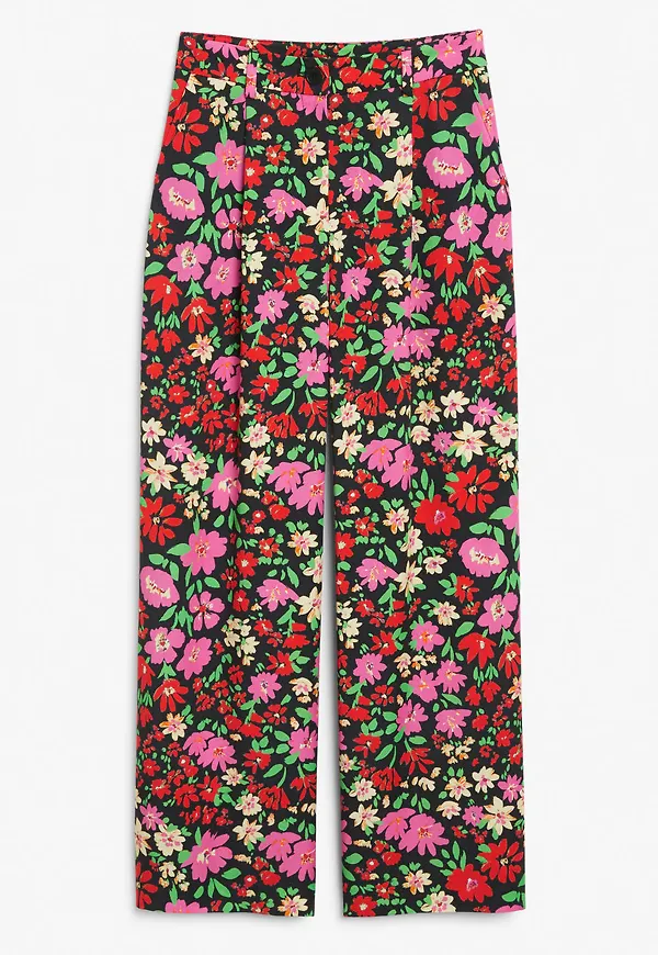 Tailored wide leg trousers - Black