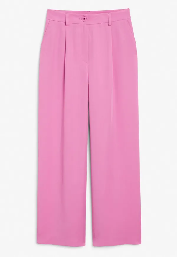Tailored wide leg trousers - Pink