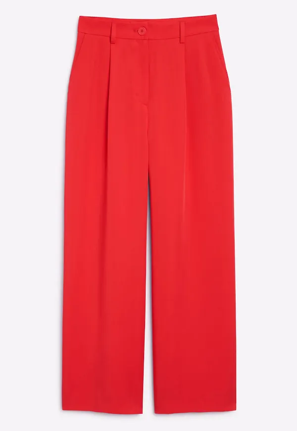 Tailored wide leg trousers - Red