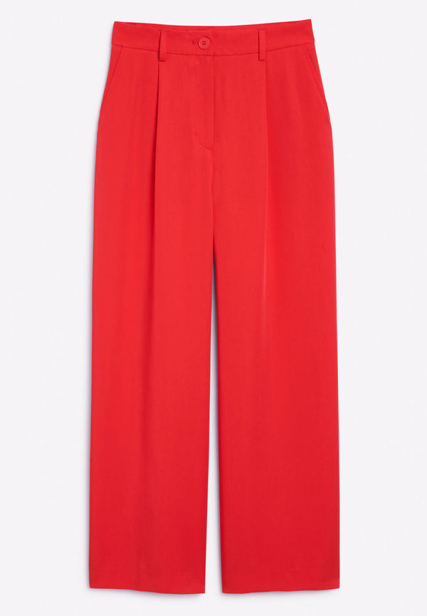 Tailored wide leg trousers - Red