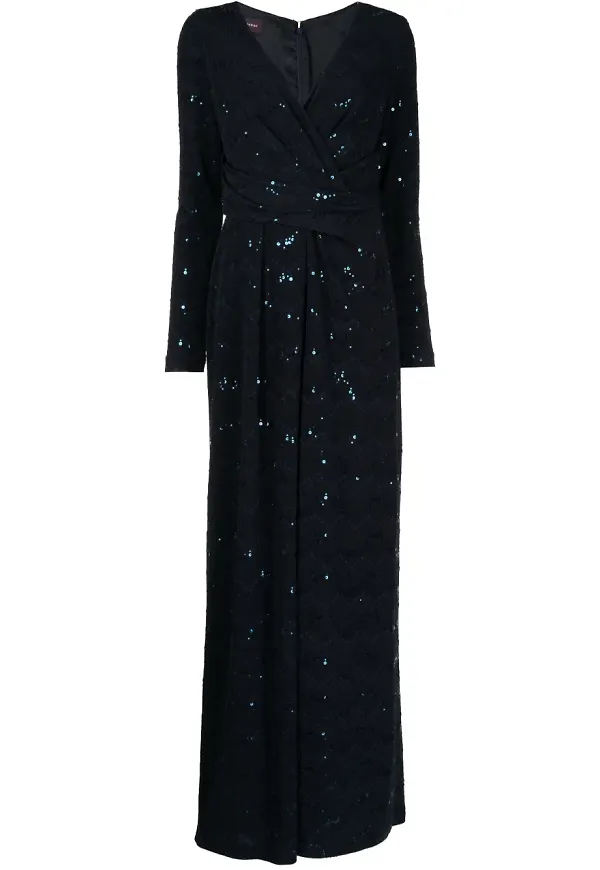 Talbot Runhof jumpsuit med paljetter - Blå