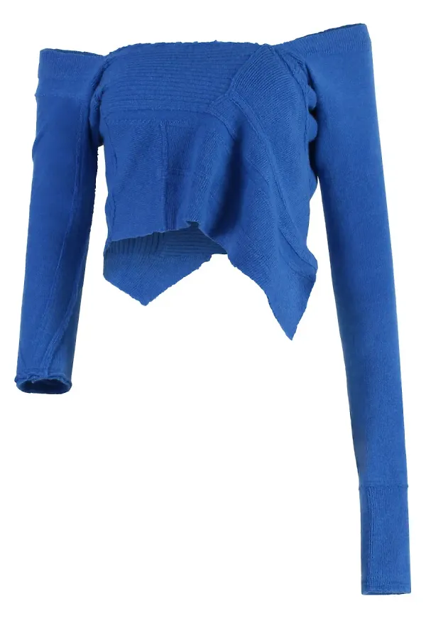 Talia Byre asymmetriskt croptop - Blå