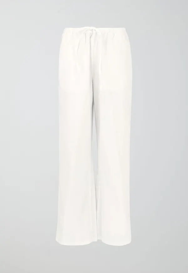 Gina Tricot - tall linen blend trousers - Linnebyxor - Vit - XS - Dam
