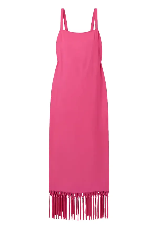 Taller Marmo klänning med fransar - Rosa