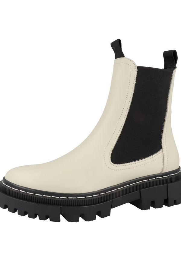 TAMARIS Chelsea boots kräm / svart