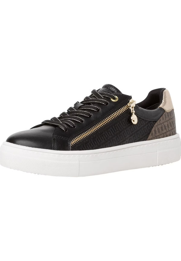 TAMARIS Låg sneaker guld / svart