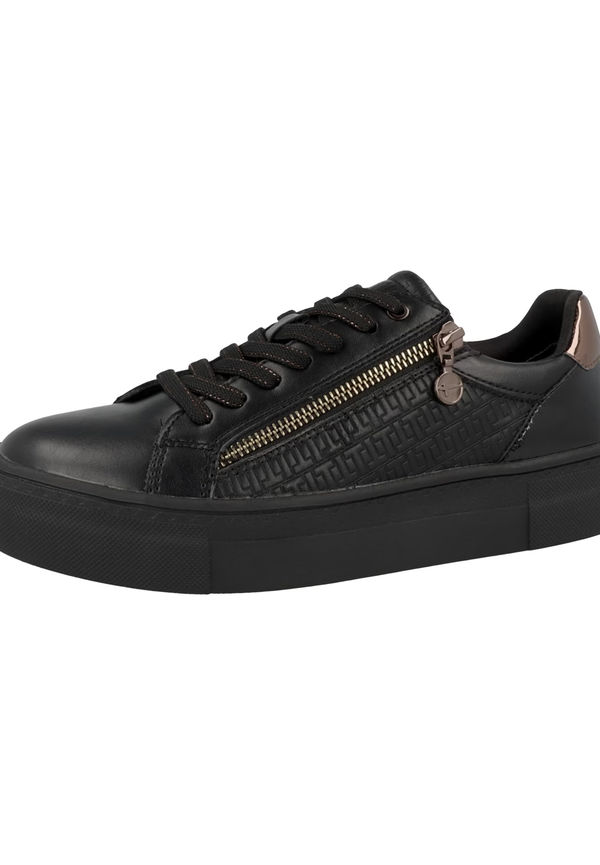 TAMARIS Låg sneaker roséguld / svart