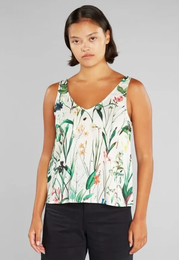 Tank Top Lolland Flower Field Off-white