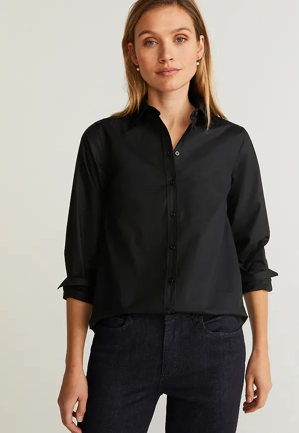 Stockh lm Taylor basic shirt Blusar BLACK Dam 46