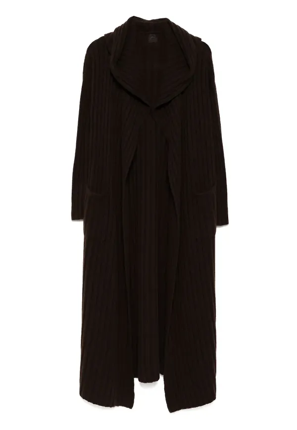 Teddy Cashmere Amalfi grovstickad kofta i kashmir - Brun