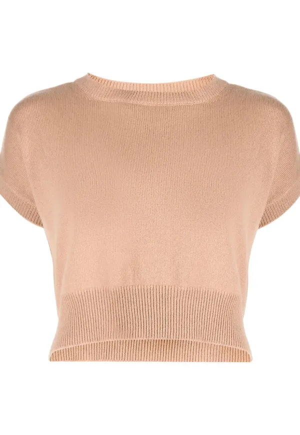 Teddy Cashmere Genova kort kashmirtröja - Brun