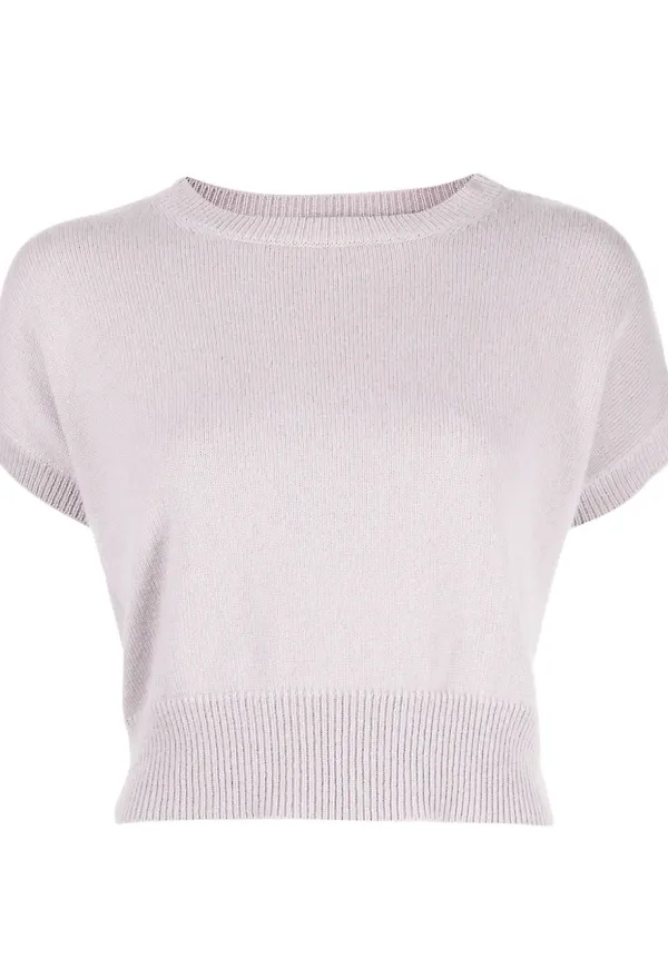 Teddy Cashmere Genova kort kashmirtröja - Grå
