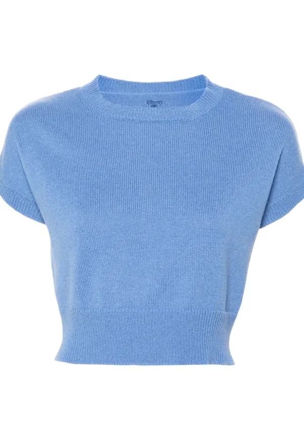 Teddy Cashmere Genovas kashmirtopp - Blå