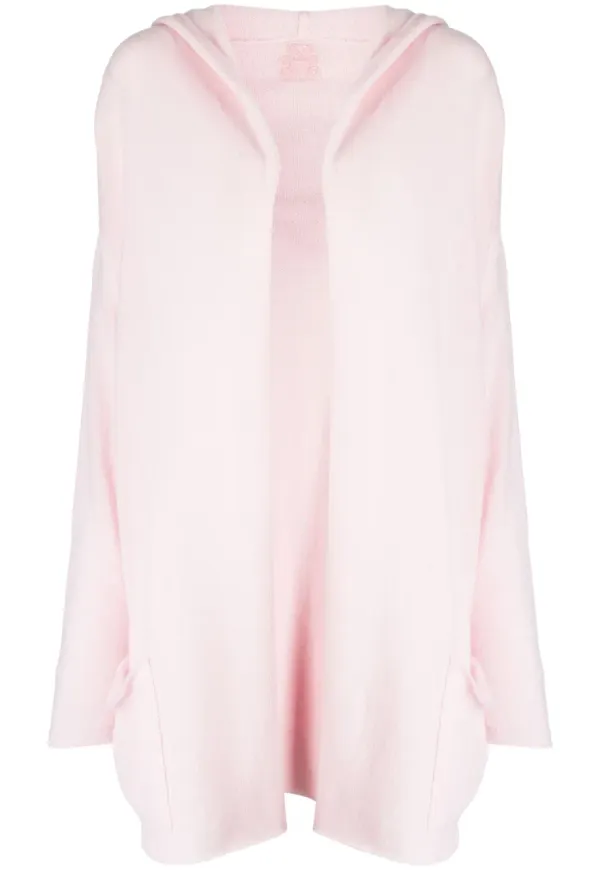 Teddy Cashmere Napoli kashmirkofta med huva - Rosa