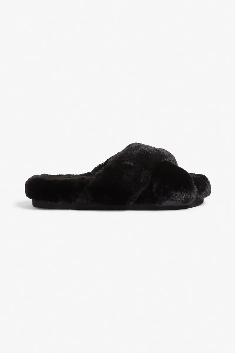 Teddy slippers - Black