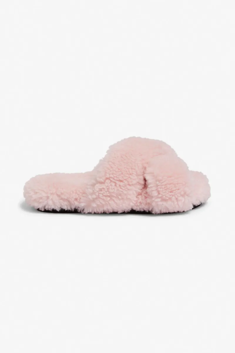 Teddy slippers - Pink