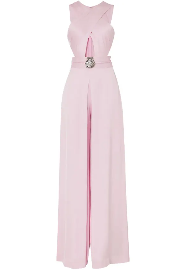Temperley London jumpsuit med utsnitt - Rosa