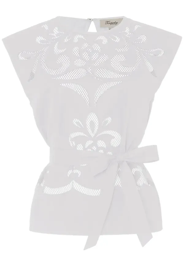 Temperley London Nelle topp - Vit