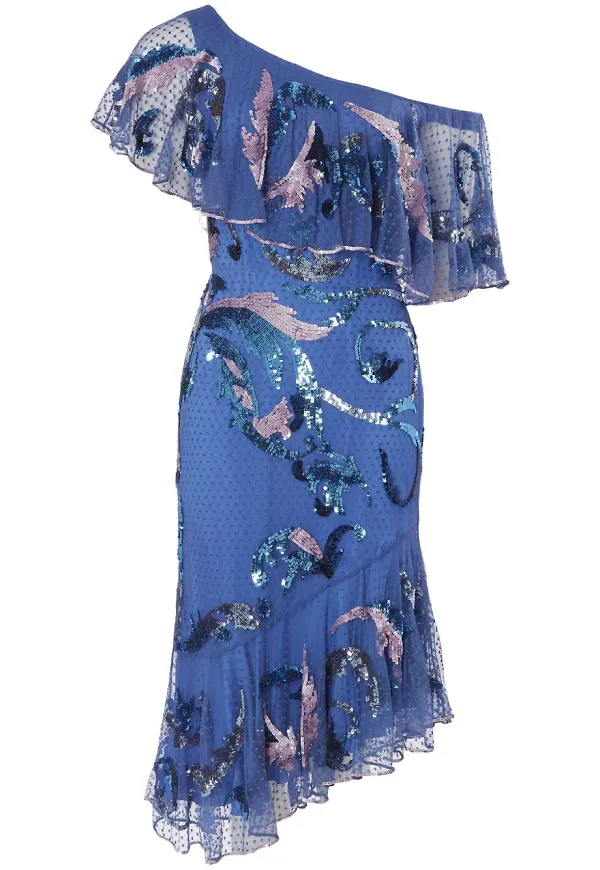 Temperley London Novella midiklänning - Blå – Farfetch
