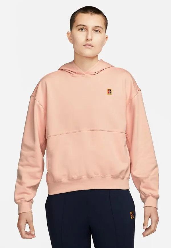 Tennishuvtröja NikeCourt i fleece för kvinnor - Rosa