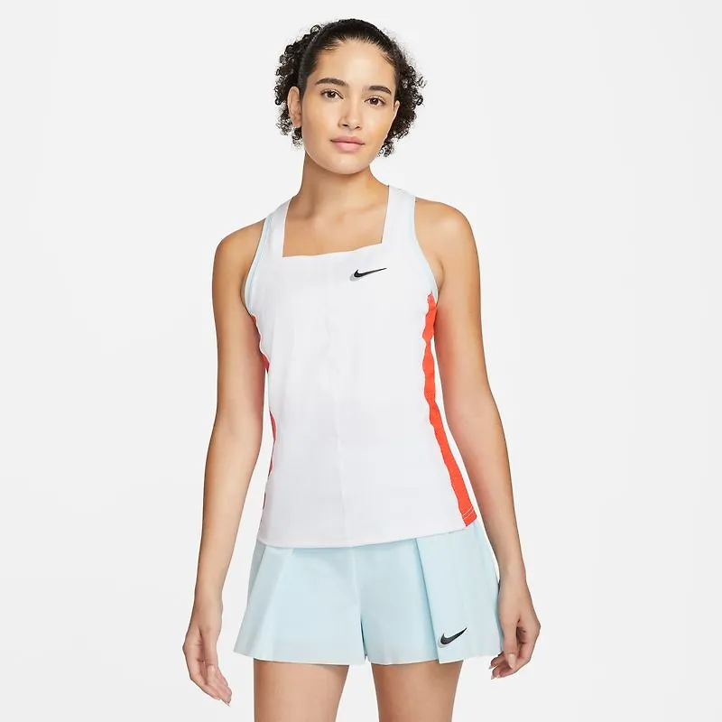 Tennislinne NikeCourt Dri-FIT Slam för kvinnor - Vit