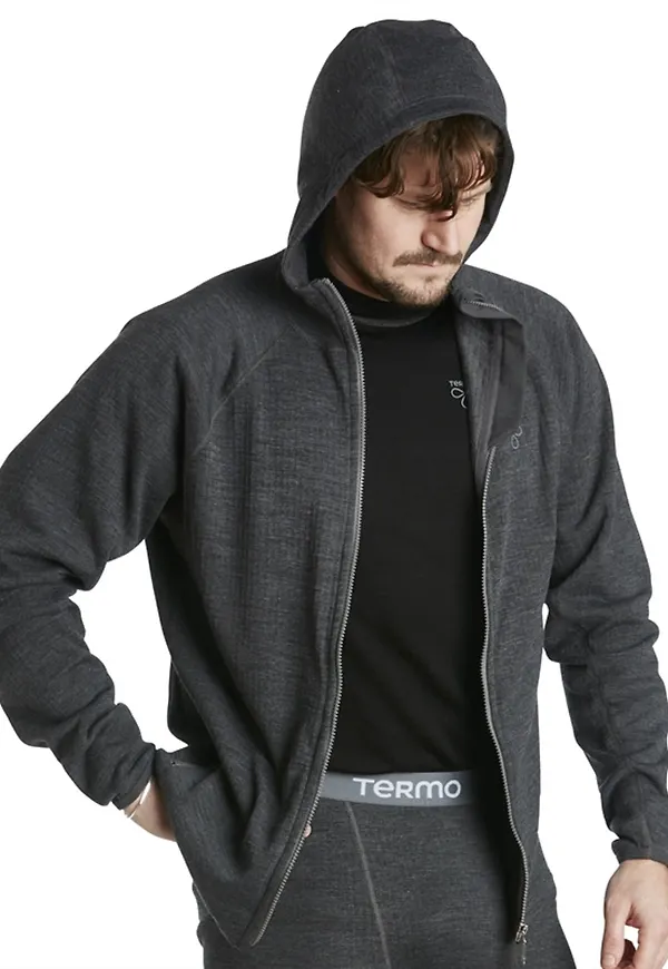 Termo Men's Full-Zip Hoodie Grey Melange