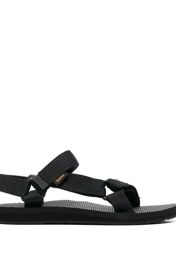 Teva platta sandaler med kardborreband - Svart