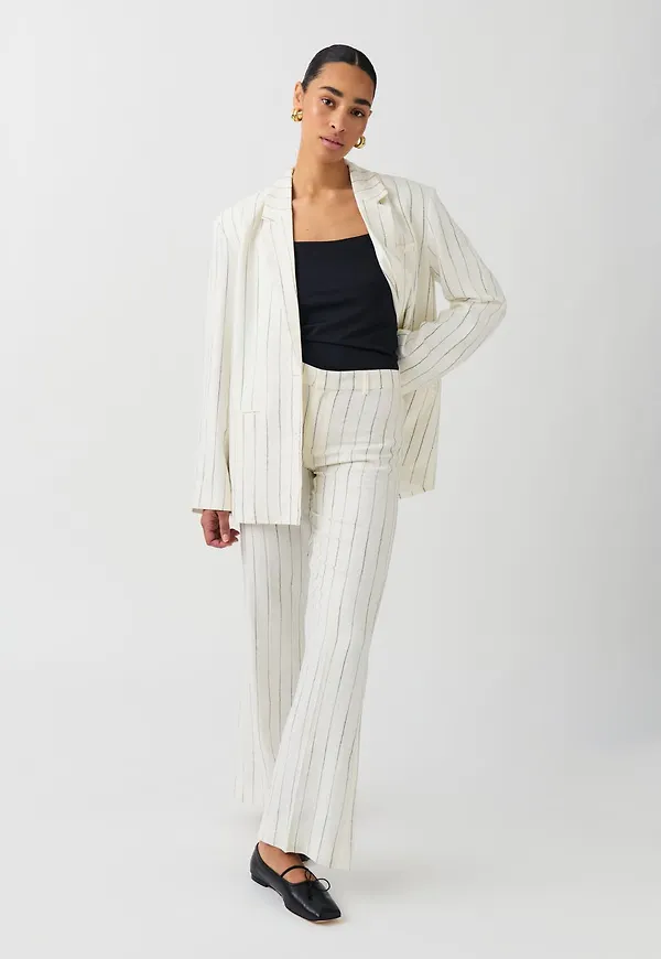 Texture stripe trousers