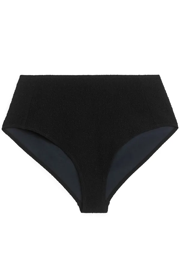 Textured Bikini Briefs - Black