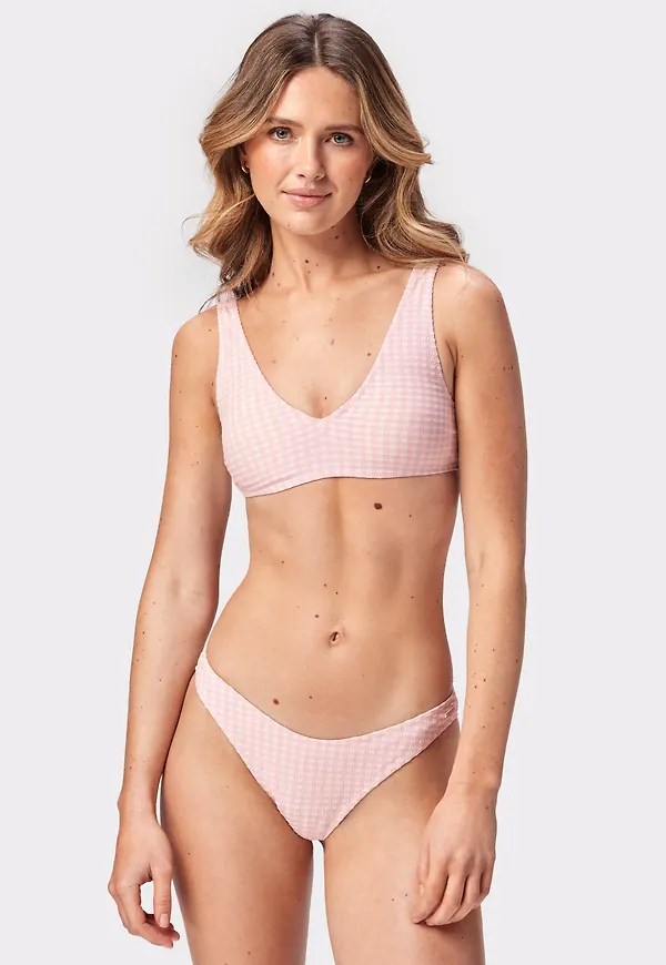 Textured Cheeky Bikini Bottom