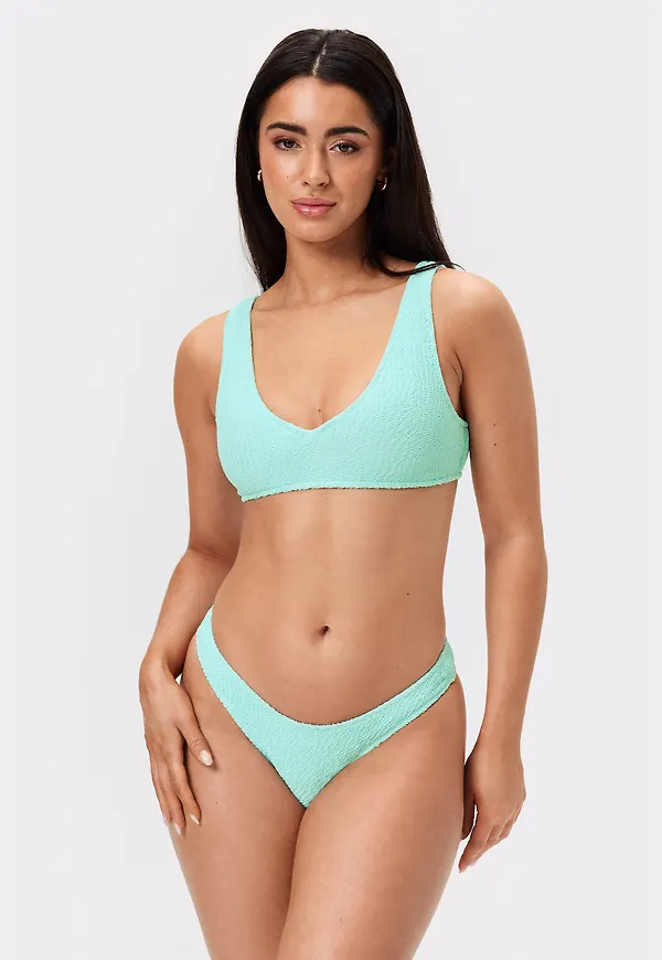 Textured Cheeky Bikini Bottom