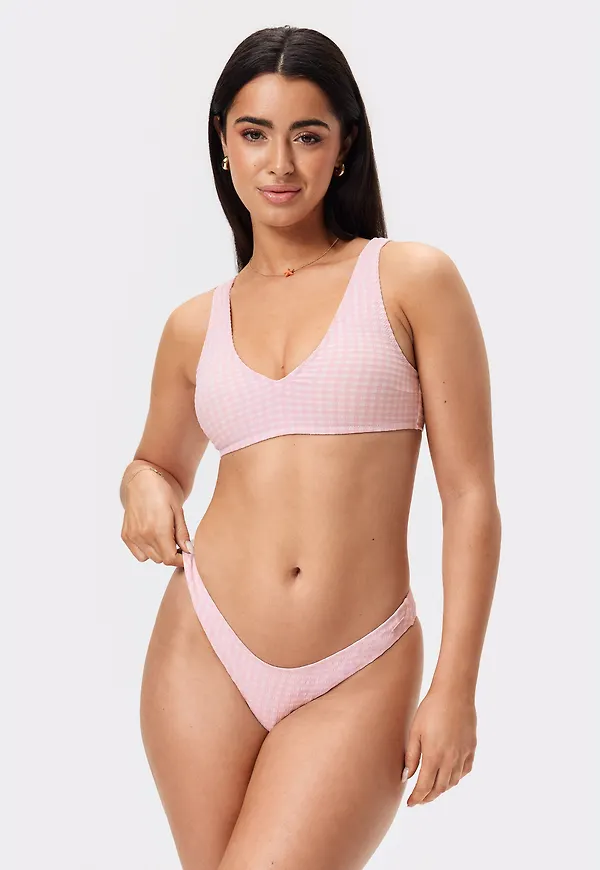 Textured Cheeky Bikini Bottom
