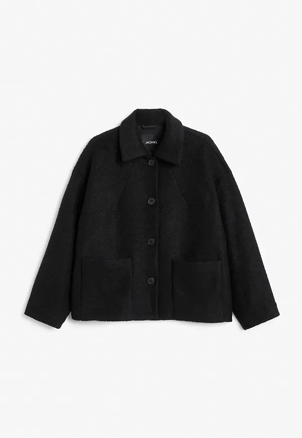 Textured jacket - Black