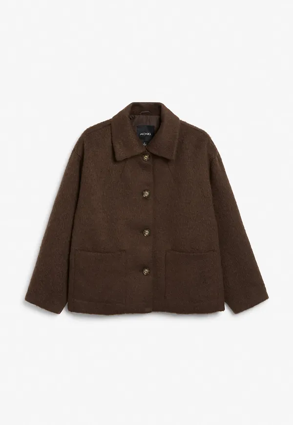 Textured jacket - Brown