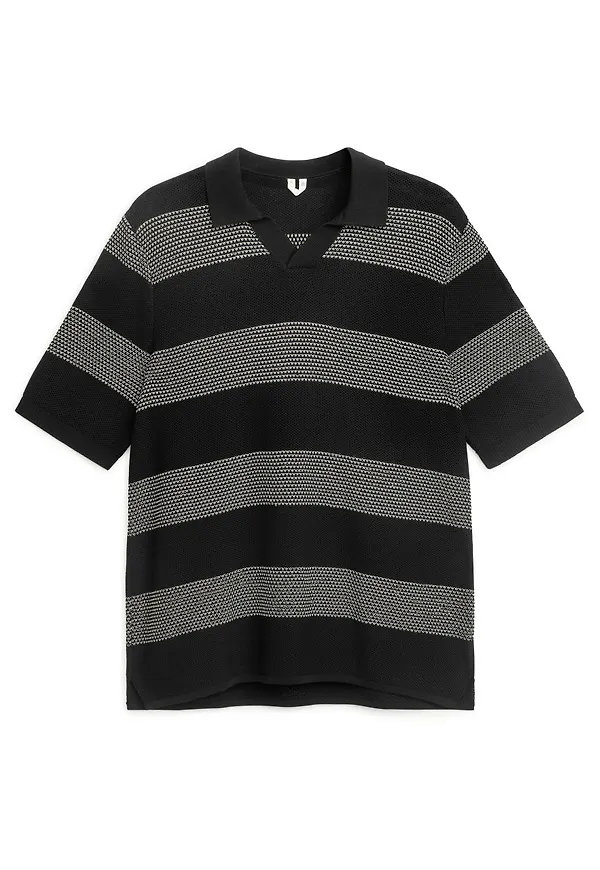 Textured Polo Shirt - Blue