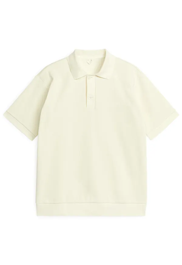 Textured Polo Shirt - White