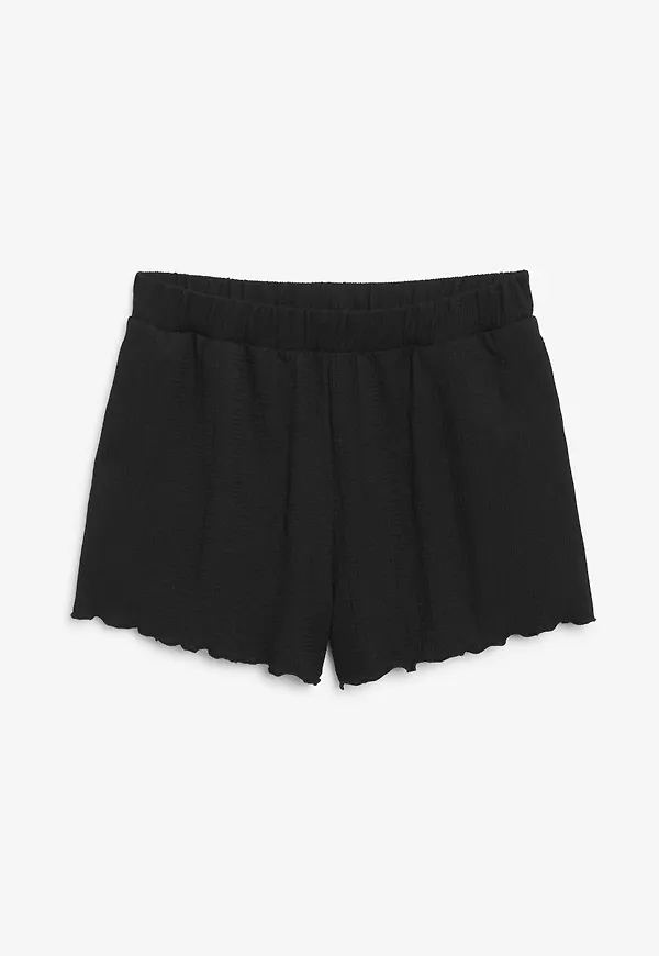 Textured shorts - Black