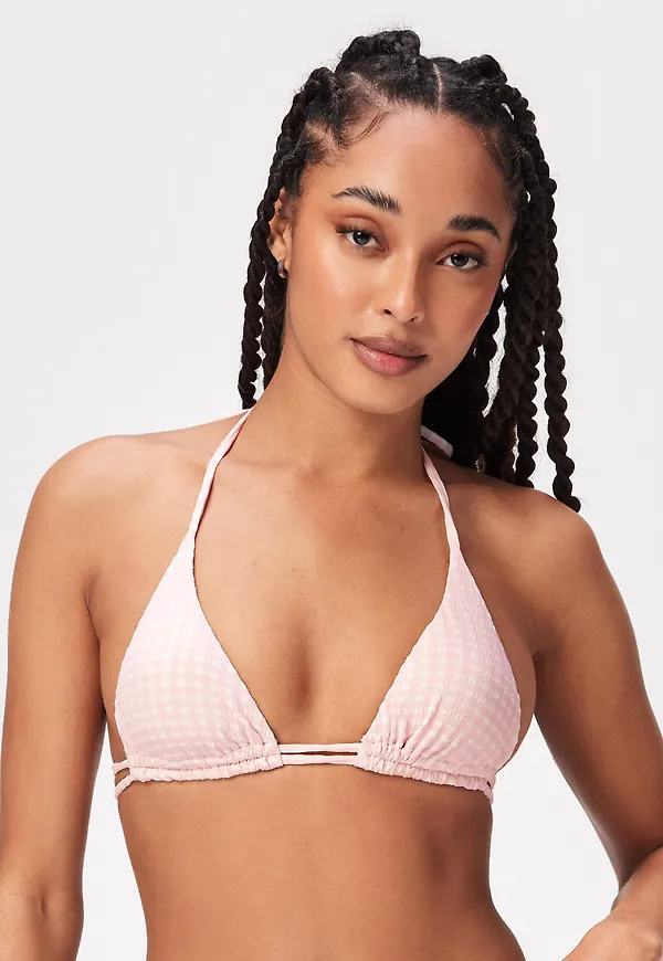 Textured Triangle Bikini Top