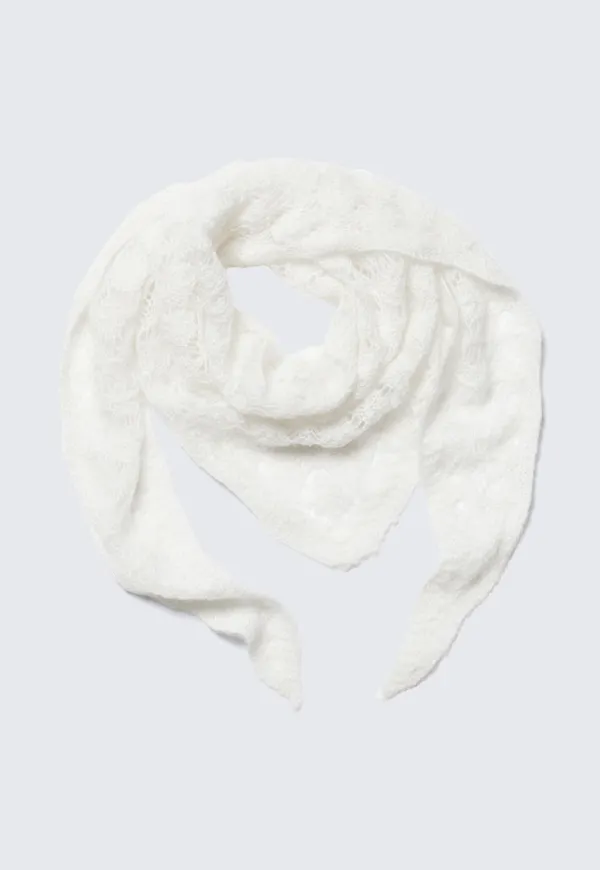 Textured Triangle Knit Scarf