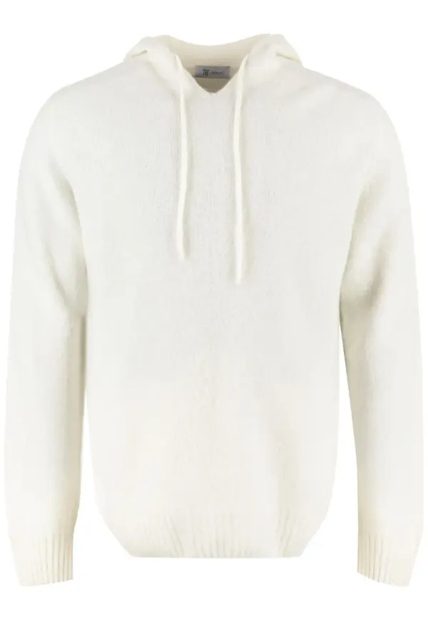 THE (Alphabet) hoodie i ullblandning - Vit