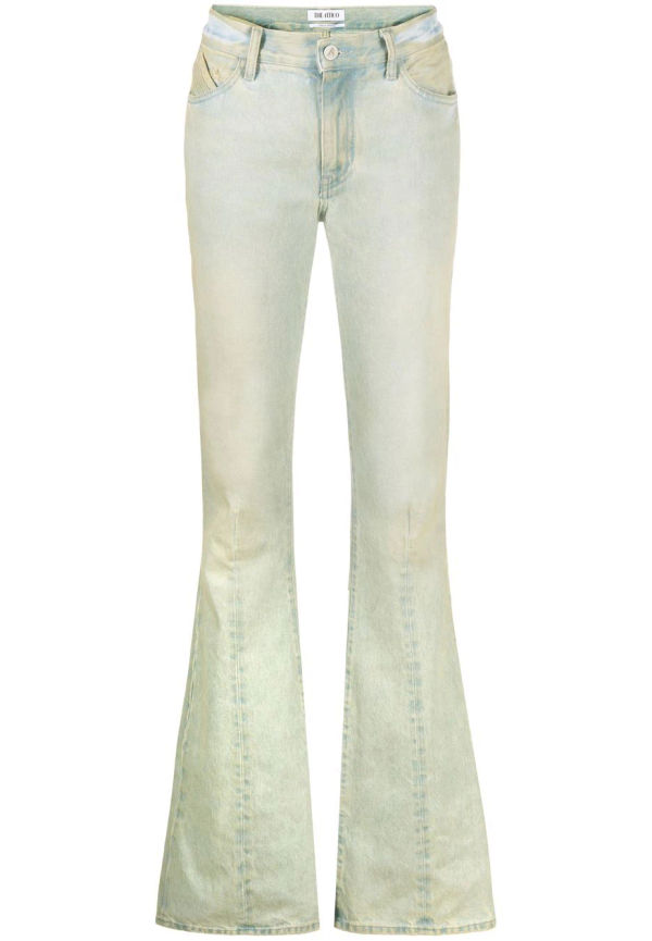 The Attico flare-jeans med slitning - Grön