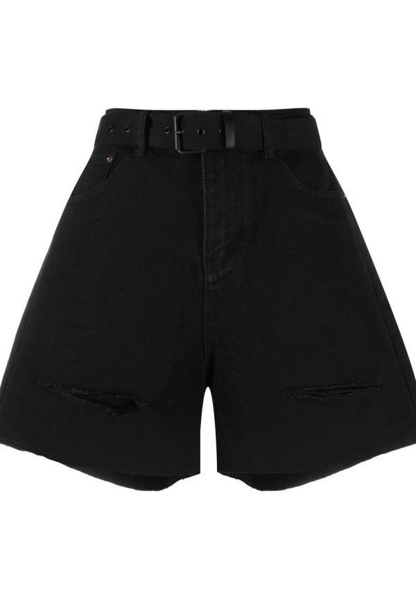 The Frankie Shop jeansshorts med hög midja - Svart
