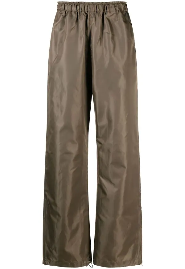 The Frankie Shop Kevin glansiga sweatpants - Brun