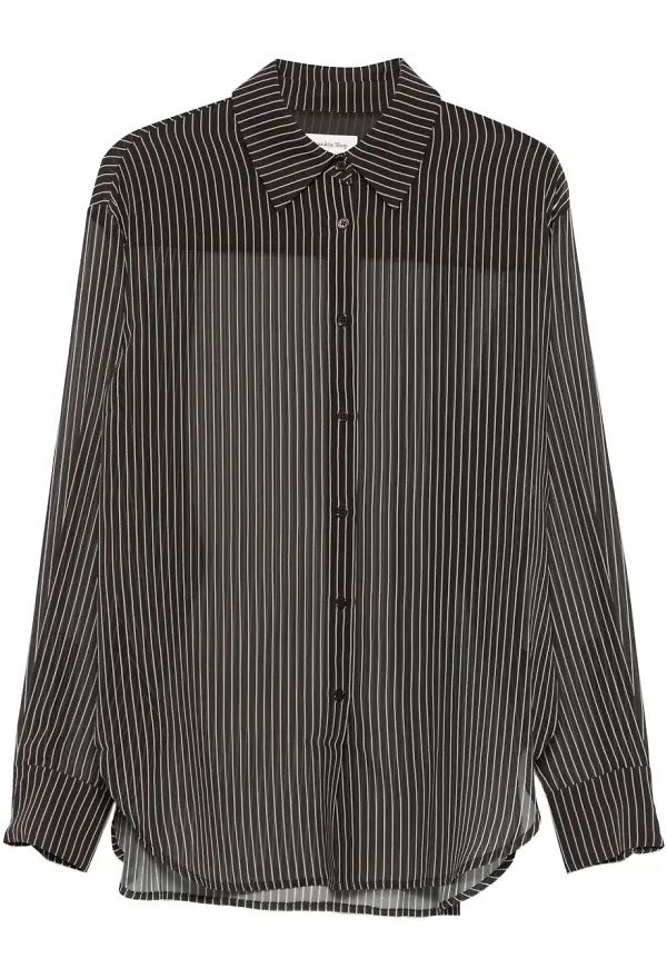The Frankie Shop randig skjorta med knäppning - Brun