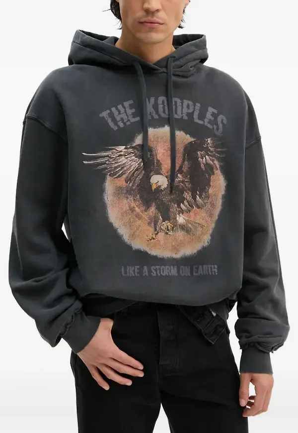 The Kooples örngrafisk hoodie - Grå