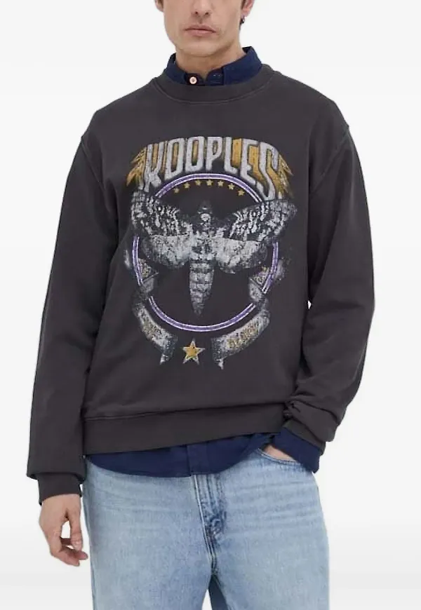 The Kooples sweatshirt med maltryck - Grå