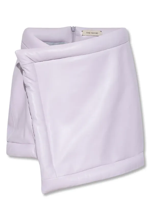 The Mannei Ksanti leather skirt Lila, Dam